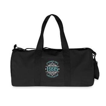 Vintage January 1995 Retro Birthday Gift - Recycled Canvas Sports Bag by Stanley/Stella - black - Front