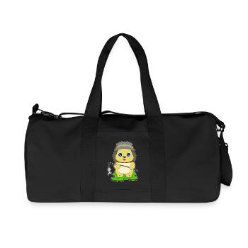 Löwe Angler Fisch Angeln - Recycelte Canvas-Sporttasche von Stanley/Stella - Schwarz - Vorne