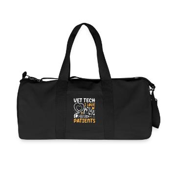 Vet Tech I Love My Patients - Recycelte Canvas-Sporttasche von Stanley/Stella - Schwarz - Vorne