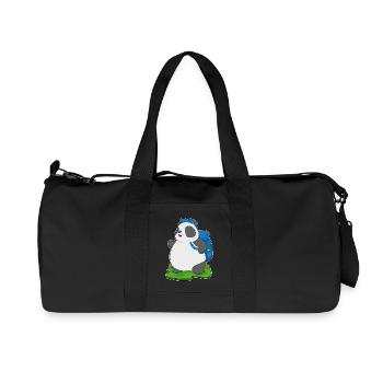 Randonnée à dos pour randonneurs panda - Sac de sport en toile recyclée Stanley/Stella - noir - Devant