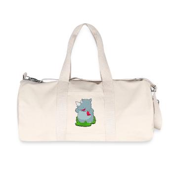 Rhino Poker Cartes de poker - Sac de sport en toile recyclée Stanley/Stella - blanc naturel - Devant