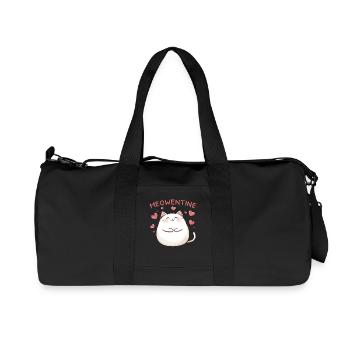 Chat Meowentine Heart Love Cadeau de la Saint-Valentin - Sac de sport en toile recyclée Stanley/Stella - noir - Devant
