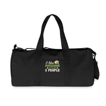 J’aime les pistaches et peut-être 3 personnes - Sac de sport en toile recyclée Stanley/Stella - noir - Devant