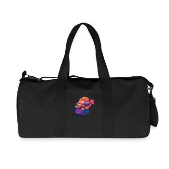 Poisson tropical coloré dans la barrière de corail - Sac de sport en toile recyclée Stanley/Stella - noir - Devant