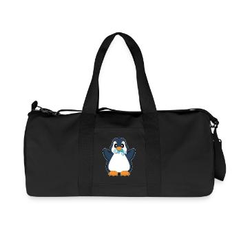 Poisson pingouin - Sac de sport en toile recyclée Stanley/Stella - noir - Devant