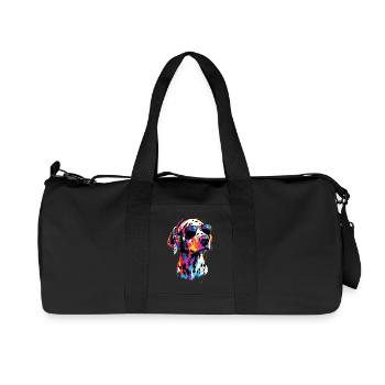 Dalmatiner Hunde Liebhaber Ich Liebe Dalmatiner - Recycelte Canvas-Sporttasche von Stanley/Stella - Schwarz - Vorne