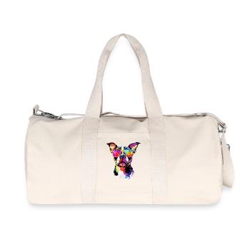 Pitbull Bulldog Pittie American Pitbull Terrier - Recycled Canvas Sports Bag by Stanley/Stella - natural - Front