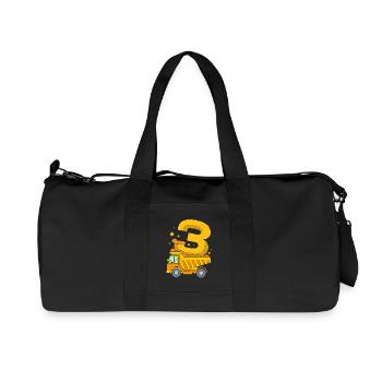 Children's birthday party construction site - Recycled Canvas Sports Bag by Stanley/Stella - black - Front