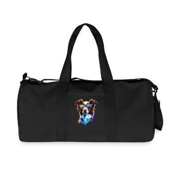 border collie chien amant chiot mignon collies - Sac de sport en toile recyclée Stanley/Stella - noir - Devant