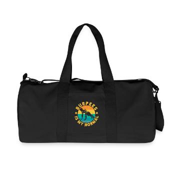 Fitness Fanatics Burpees est mon Calisthenics normal - Sac de sport en toile recyclée Stanley/Stella - noir - Devant