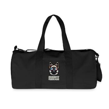Schäferhund Patriotic Lustiges 4th of July - Recycelte Canvas-Sporttasche von Stanley/Stella - Schwarz - Vorne