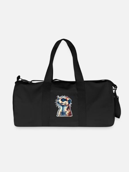 Erdmännchen - Recycelte Canvas-Sporttasche von Stanley/Stella - Schwarz