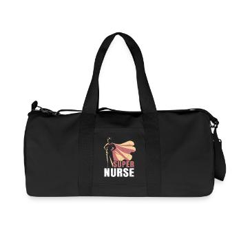 Nurse – Superhero Nurse - Recycled Canvas Sports Bag by Stanley/Stella - black - Front