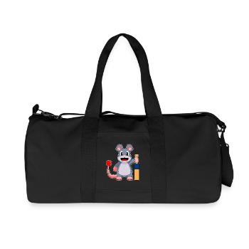 Maus Cricket Cricketschläger - Recycelte Canvas-Sporttasche von Stanley/Stella - Schwarz - Vorne