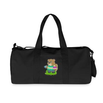 Beaver Birthday Cake - Recycled Canvas Sports Bag by Stanley/Stella - black - Front