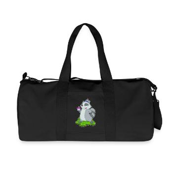 Raccoon Birthday Cake - Recycled Canvas Sports Bag by Stanley/Stella - black - Front