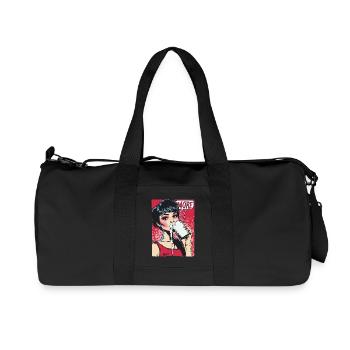 A woman drinks more milk - Recycled Canvas Sports Bag by Stanley/Stella - black - Front