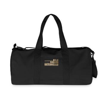 Bold, crass and superhuman – your strength - Recycled Canvas Sports Bag by Stanley/Stella - black - Front