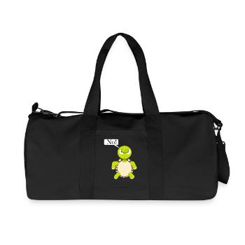 Pas de tortue, pas de bande dessinée amusante, non - Sac de sport en toile recyclée Stanley/Stella - noir - Devant