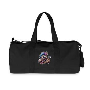 Sloth Rock and Roll Guitarist - Recycled Canvas Sports Bag by Stanley/Stella - black - Front