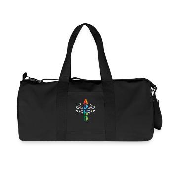 Colorful design to raise awareness of ADHD - Recycled Canvas Sports Bag by Stanley/Stella - black - Front