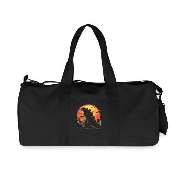 Kaiju Monster Design Sunset Geschenkidee - Recycelte Canvas-Sporttasche von Stanley/Stella - Schwarz - Vorne