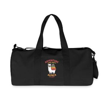 Alpaca Saying Travel Llama Funny Alpaca Gift - Recycled Canvas Sports Bag by Stanley/Stella - black - Front