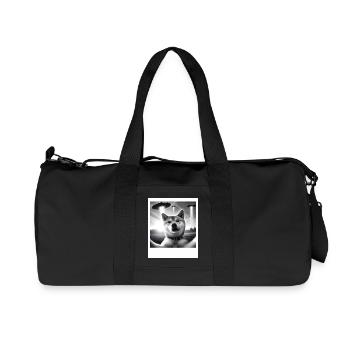 Shiba Inu Chien Papa Maman Drôle Graphique Selfie OVNI Nous - Sac de sport en toile recyclée Stanley/Stella - noir - Devant