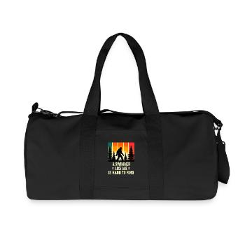 Swimmer Is Hard To Find, Funny Bigfoot Sasquatch - Recycled Canvas Sports Bag by Stanley/Stella - black - Front