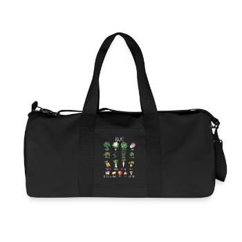 Janvier Collage de fruits et légumes de saison - Sac de sport en toile recyclée Stanley/Stella - noir - Devant
