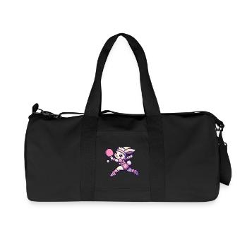 Lapin Kawaii Jouant Art du Tennis De Table - Sac de sport en toile recyclée Stanley/Stella - noir - Devant