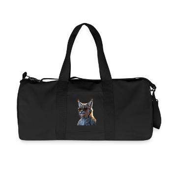 Lynx Wildcat Big Cats Cats Cute Lynx - Recycled Canvas Sports Bag by Stanley/Stella - black - Front