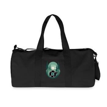 Vinyle musique vintage style streetwear rétro - Sac de sport en toile recyclée Stanley/Stella - noir - Devant