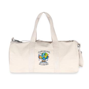 The World Seems Better Funny Beer Comic Motif - Recycled Canvas Sports Bag by Stanley/Stella - natural - Front
