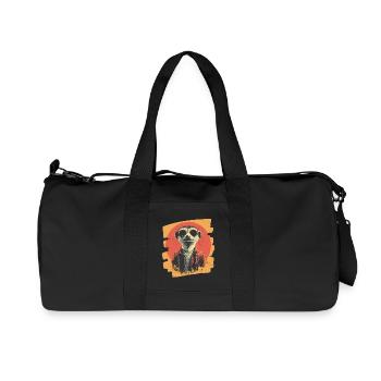 Suricate Rétro - Sac de sport en toile recyclée Stanley/Stella - noir - Devant