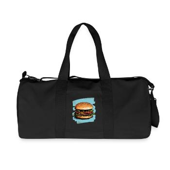 Burger Rétro - Sac de sport en toile recyclée Stanley/Stella - noir - Devant