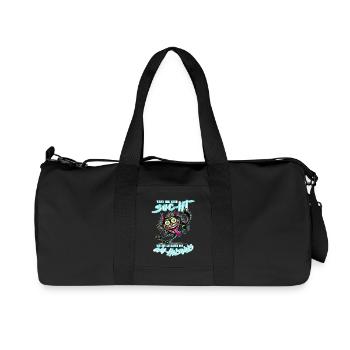 Crazy cat on the verge of madness comic book style - Recycled Canvas Sports Bag by Stanley/Stella - black - Front