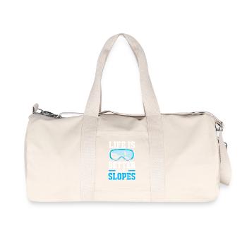 Snowboard Snowboard Vacances snowboard Snowboarders - Sac de sport en toile recyclée Stanley/Stella - blanc naturel - Devant