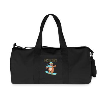 Snowboard Snowboard Vacances snowboard Snowboarders - Sac de sport en toile recyclée Stanley/Stella - noir - Devant