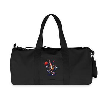 Lustige Bierflasche Tischtennis Abenteuer - Recycelte Canvas-Sporttasche von Stanley/Stella - Schwarz - Vorne