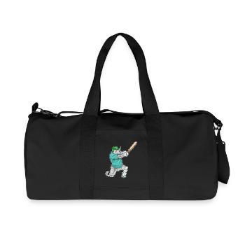 Nashorn Cricket Cricketschläger - Recycelte Canvas-Sporttasche von Stanley/Stella - Schwarz - Vorne