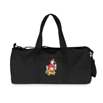 Duck Firefighter Fire Hose Fire Brigade - Recycled Canvas Sports Bag by Stanley/Stella - black - Front