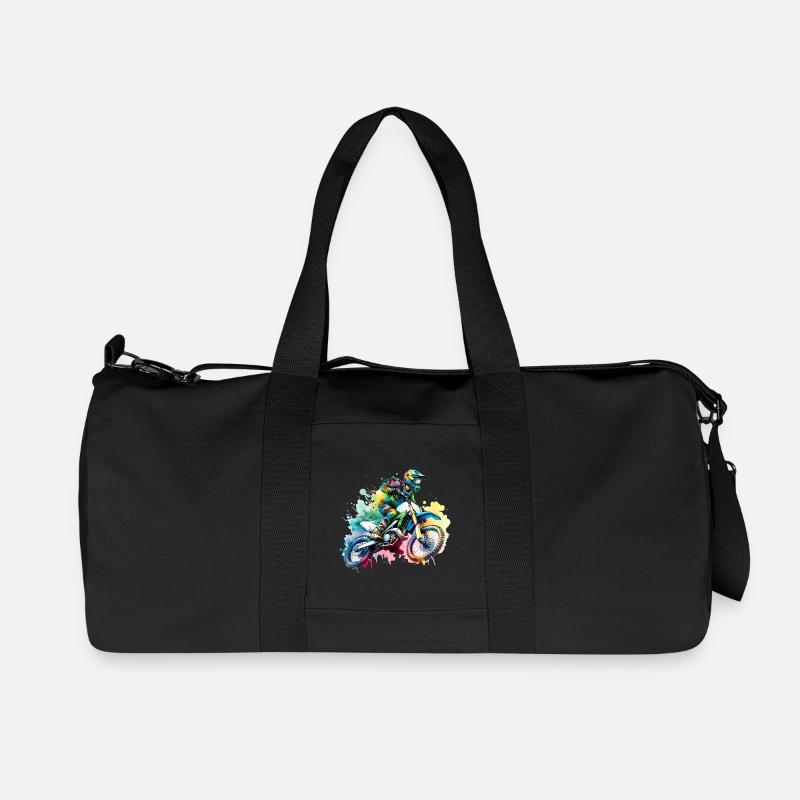 Motocross - Recycelte Canvas-Sporttasche von Stanley/Stella - Schwarz