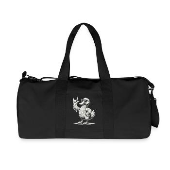 Heavy Metal Duck Funny Festival Fun - Recycled Canvas Sports Bag by Stanley/Stella - black - Front