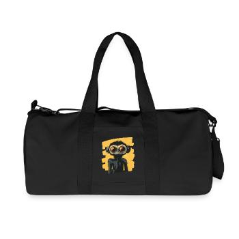 Singe araignée rétro - Sac de sport en toile recyclée Stanley/Stella - noir - Devant