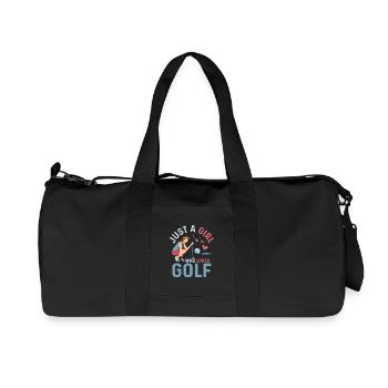 Juste une fille qui aime le golf Golfeur - Sac de sport en toile recyclée Stanley/Stella - noir - Devant