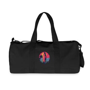 Surfboard Synthwave - Recycled Canvas Sports Bag by Stanley/Stella - black - Front