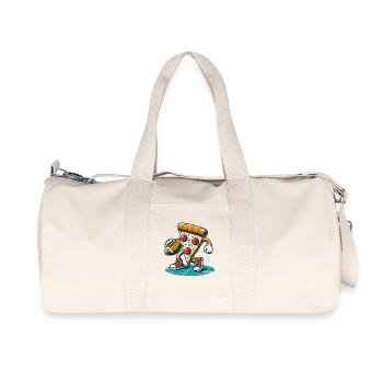 Football Pizza - Recycled Canvas Sports Bag by Stanley/Stella - natural - Front