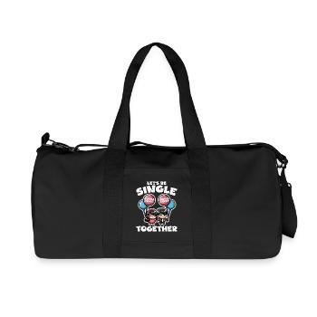 LET'S BE SINGLE TOGETHER - GIFT - Recycled Canvas Sports Bag by Stanley/Stella - black - Front