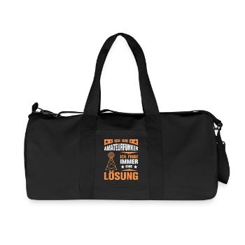 Amateurfunk Geschenke für Funker Funkamateur - Recycelte Canvas-Sporttasche von Stanley/Stella - Schwarz - Vorne